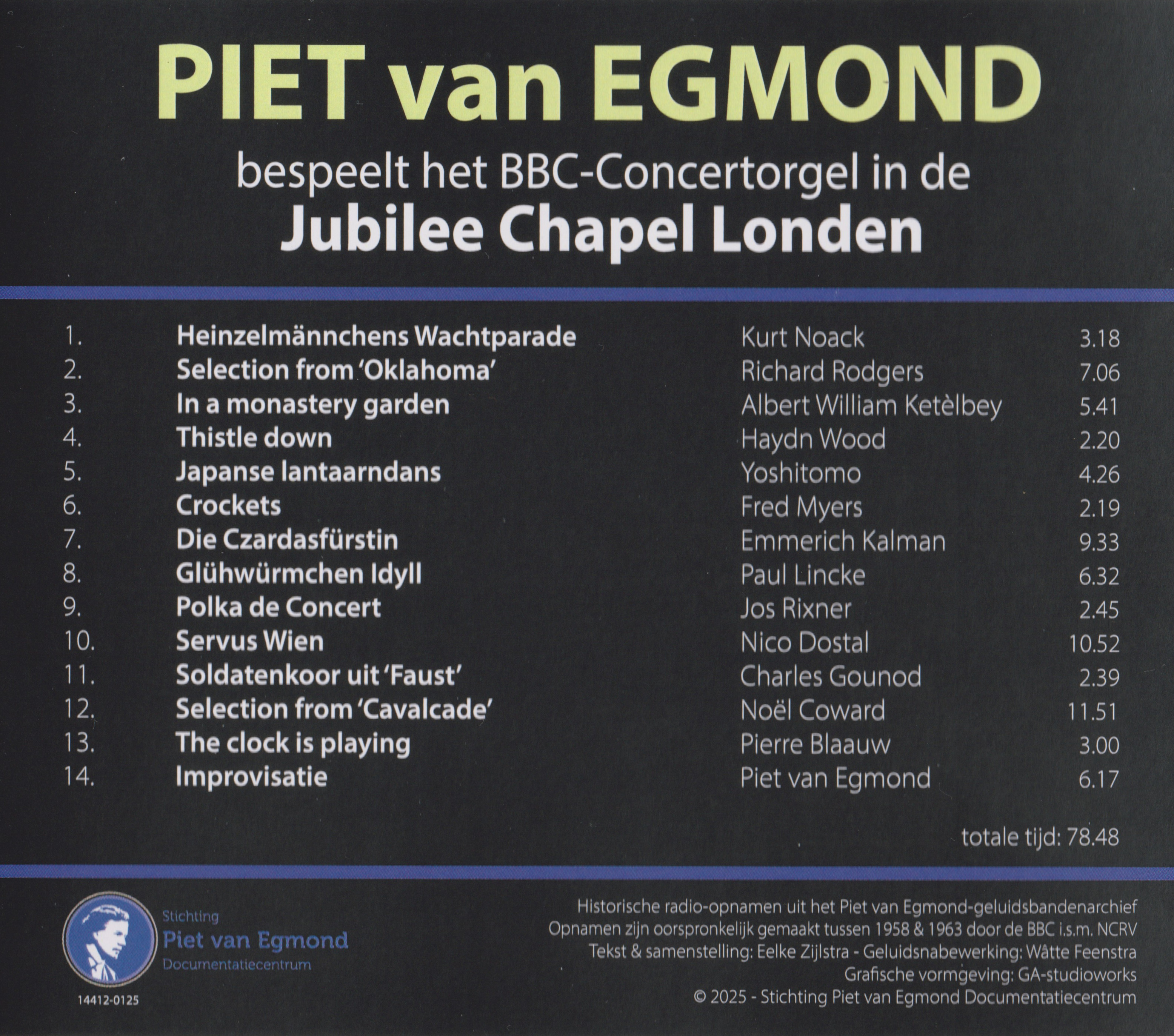 Programma CD BBC-concertorgel
